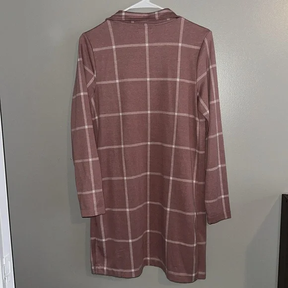 Maurices Pink Windowpane Blazer sweater cardigan top blouse shirt XS - Picture 8 of 9